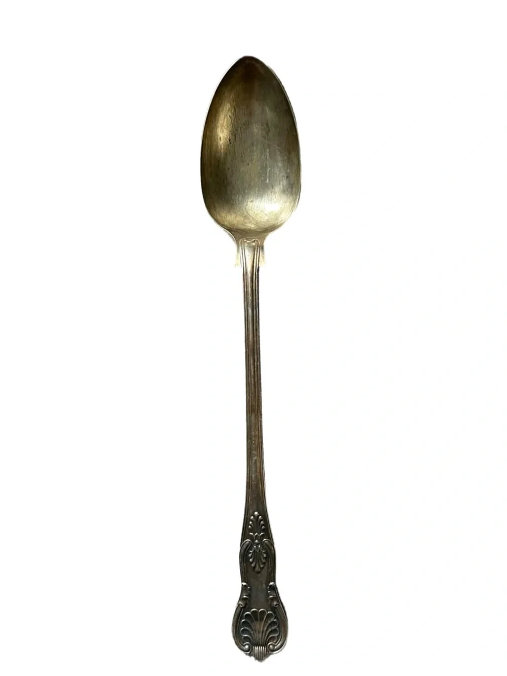Sheffield England Silver Classic Serving Spoon Antique 13” Kings Pattern Elegant